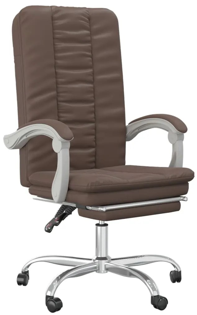 349718 vidaXL Наклоняем офис стол, кафяв, изкуствена кожа