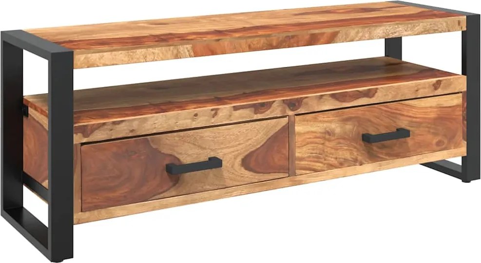 247403 vidaXL ТВ шкаф, 120x35x45 см, акациево дърво масив