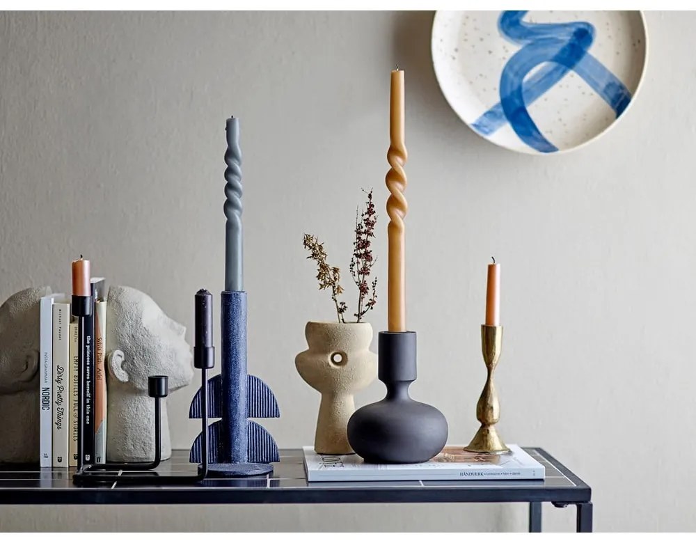 Син свещник, височина 22 cm Bess - Bloomingville