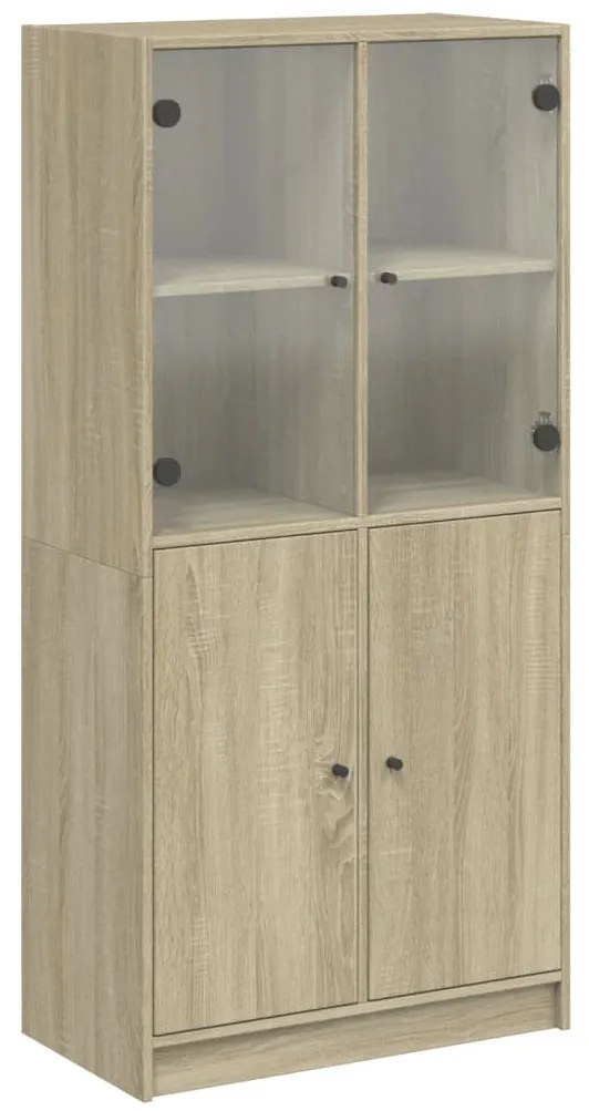 3295866 vidaXL Висок шкаф, Дъб сонома, 68x37x142 см, инженерно дърво