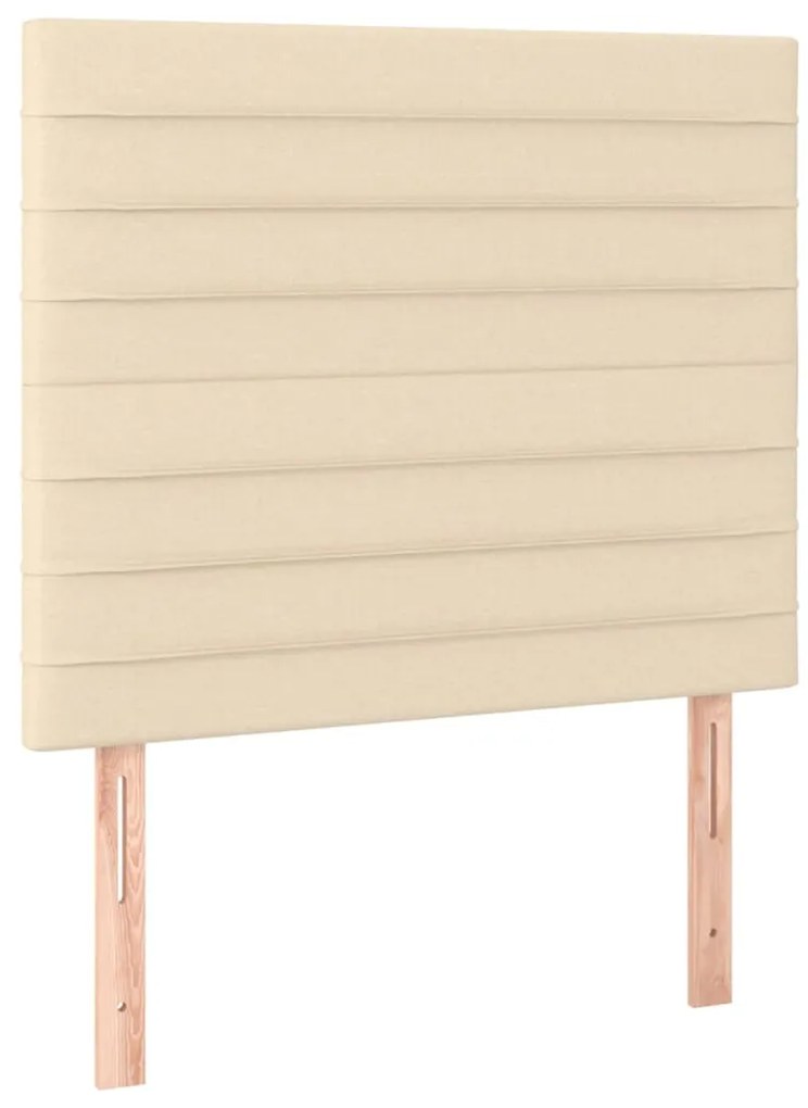 3116467 vidaXL Табла за легло, кремава, 100x5x118/128 см, плат