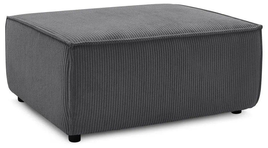 Тъмносива табуретка от велур Nihad - Bobochic Paris