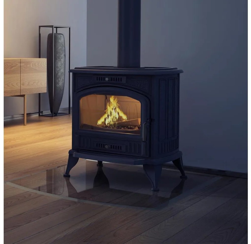 Камина Kratki KOZA/K6/130, чугунена, 8kW, дим. тръба 130мм