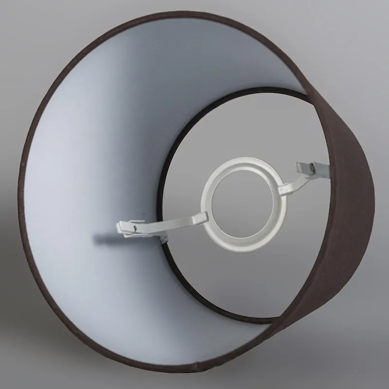 Абажур от лен кафяв 25/16