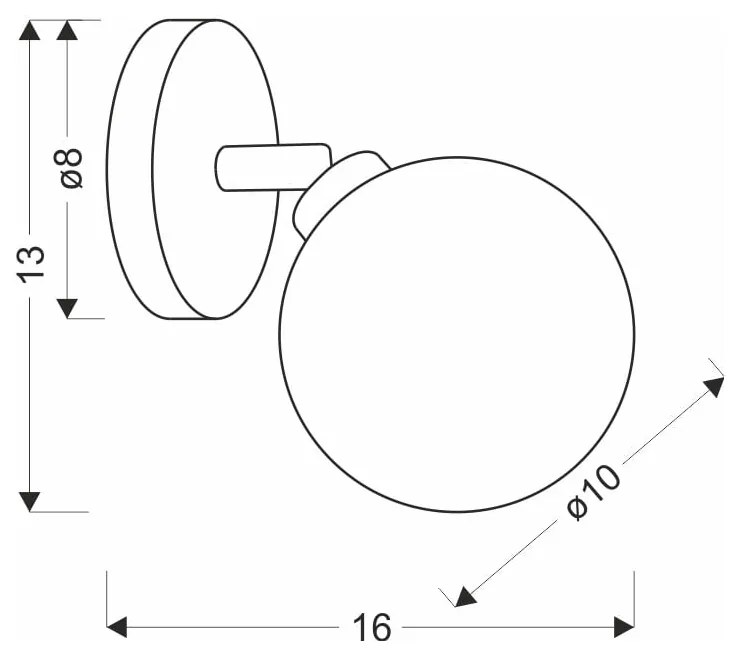 Стенна лампа в бронзов цвят ø 10 cm Rodia - Candellux Lighting