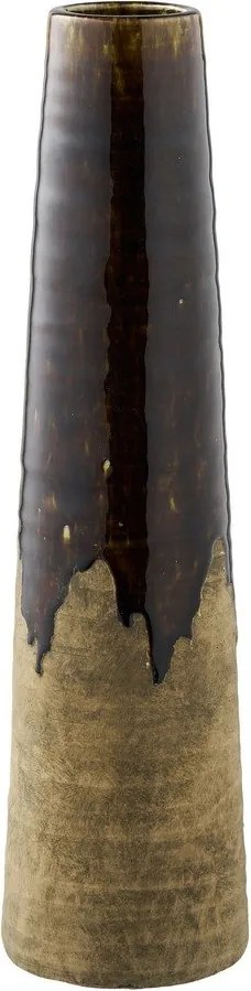 Кафява керамична висока ваза (височина 48 cm) – House Nordic