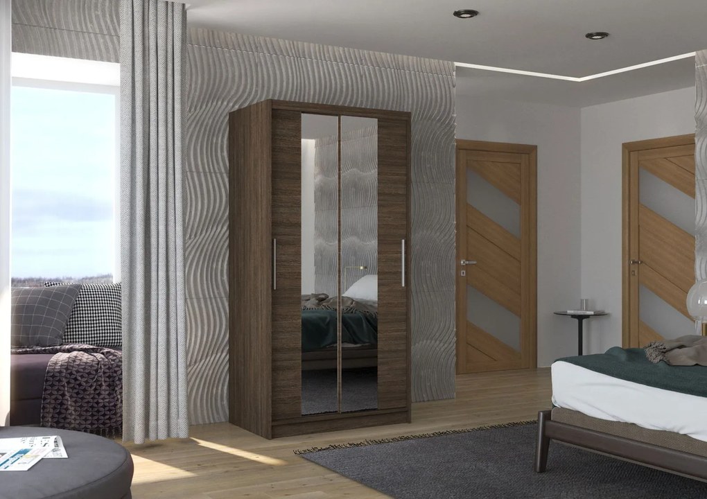 Гардероб Drogo 100 Sliding-Sokolati