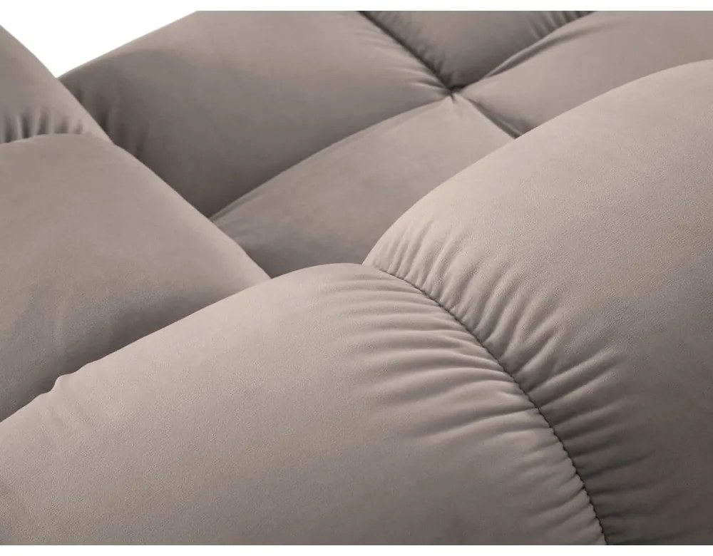 Светлокафяв кадифен модулен ъглов диван (променлив) Bellis – Micadoni