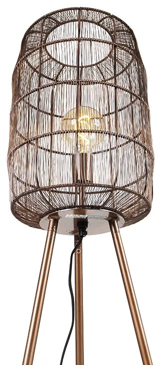 Модерна подова лампа триножник мед - Redo