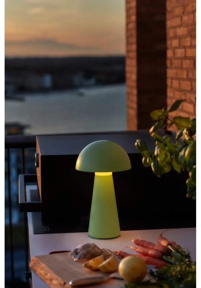 Зелена LED настолна лампа с дистанционно управление (височина 28 cm) Sam – Sirius