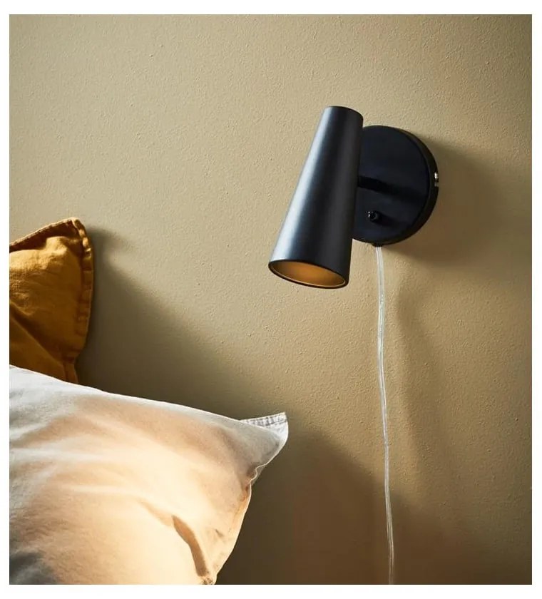 Черно стенно осветление , височина 17 cm Crest - Markslöjd