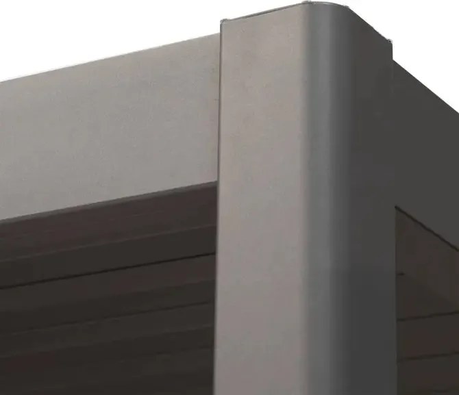 Електрическа беседка Hesperide Evora, Алуминий, Графит, 3.6x3.6 m