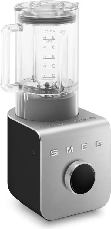 Блендер Smeg Collezione BLC02BLMEU, 1400W, 1.5 л, 22000 об/мин, 5 програми, 9 скорости, Трошене на лед, Неръждаема стомана, Черен/Инокс