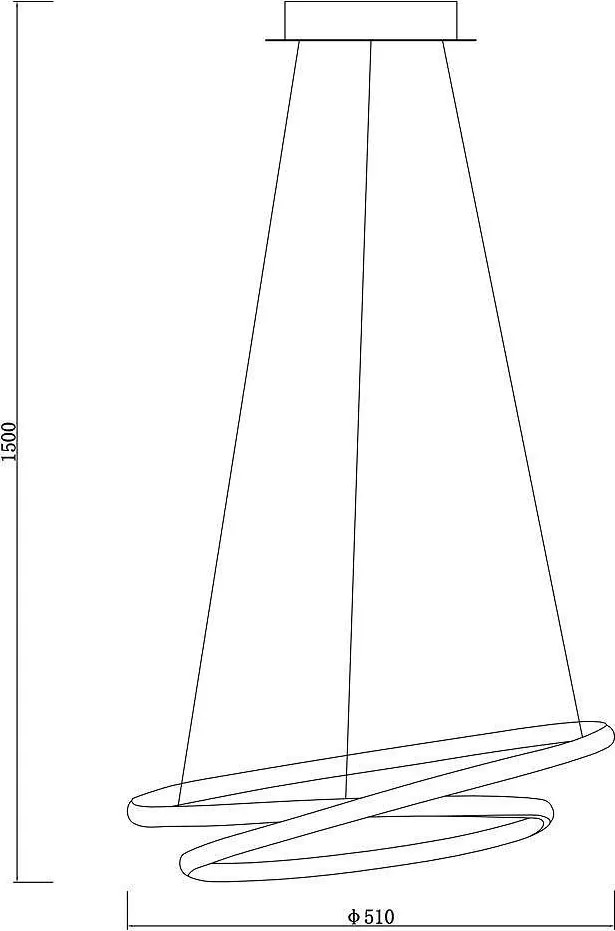 Полилей FEEL LED, черен, 43W, 3000-6400K