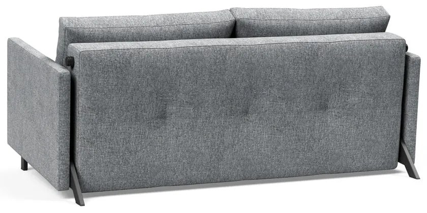 Сив разтегателен диван с подлакътници Twist Granite, 100 x 174 cm Cubed - Innovation