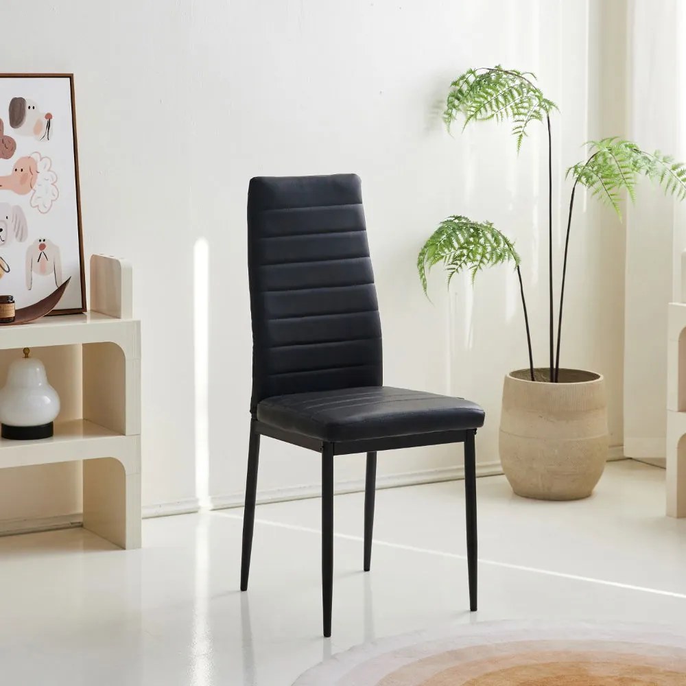 Кухненски стол Jake-черен (6) парчета