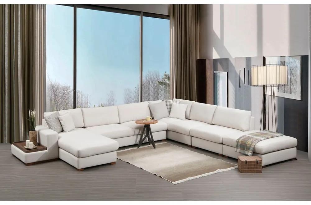 Бял ъглов диван (U-образен) Loop - Balcab Home