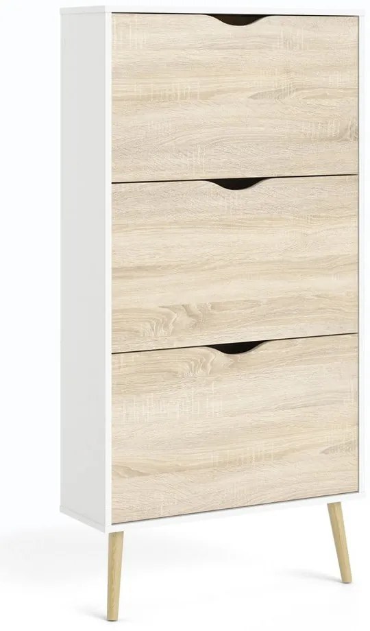 Шкаф за обувки в дъбов декор Oslo - Tvilum