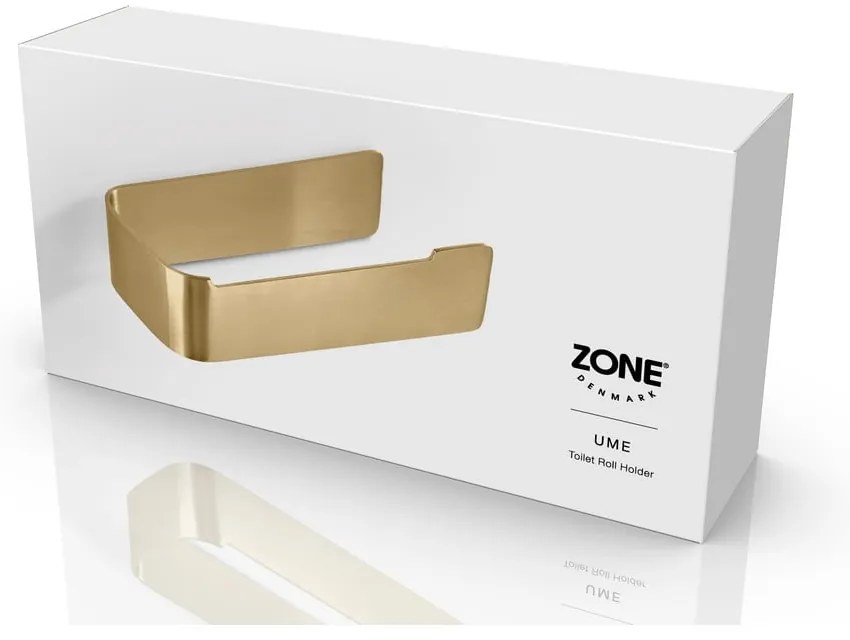 Стенен държач за тоалетна хартия от неръждаема стомана в месингов цвят Ume Brass – Zone