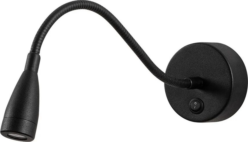 Черна LED стенна лампа Reading – Opviq lights