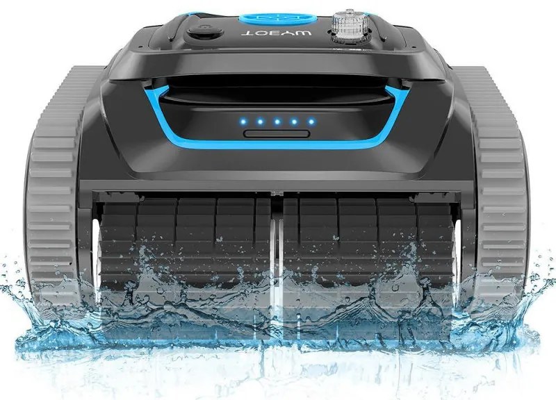 Безкабелен робот за почистване на басейни Wybot S1, 80W, Li-Ion 6400 mAh, За до 120 м2, 6 режима, SMART, Автономия до 200 минути, Self-parking, Auto-reverse, IPX8, Черен