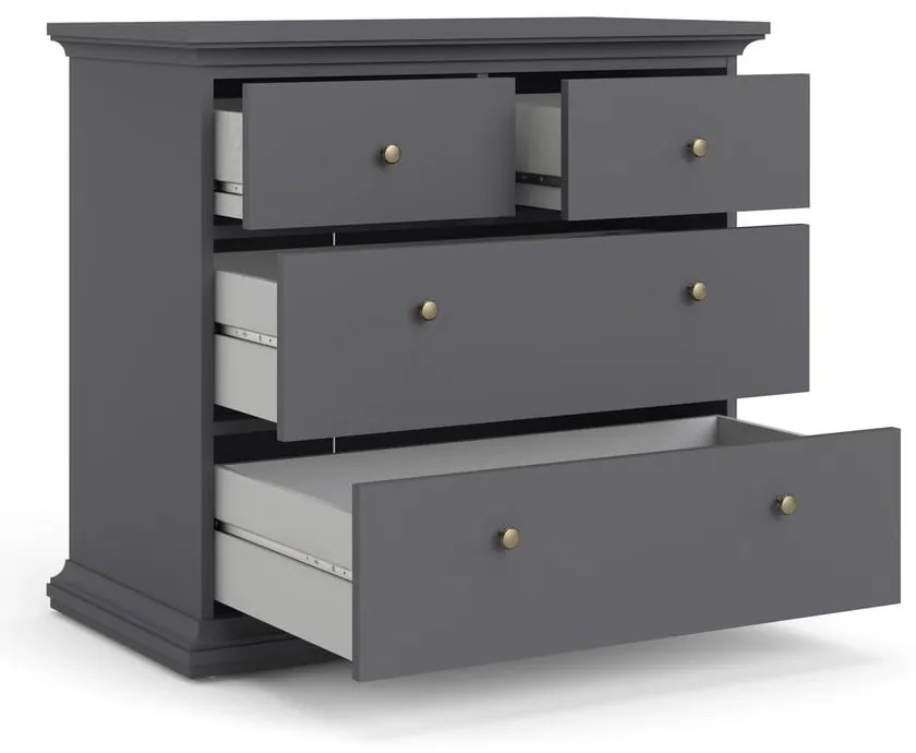 Сив нисък скрин 96x87 cm Paris – Tvilum