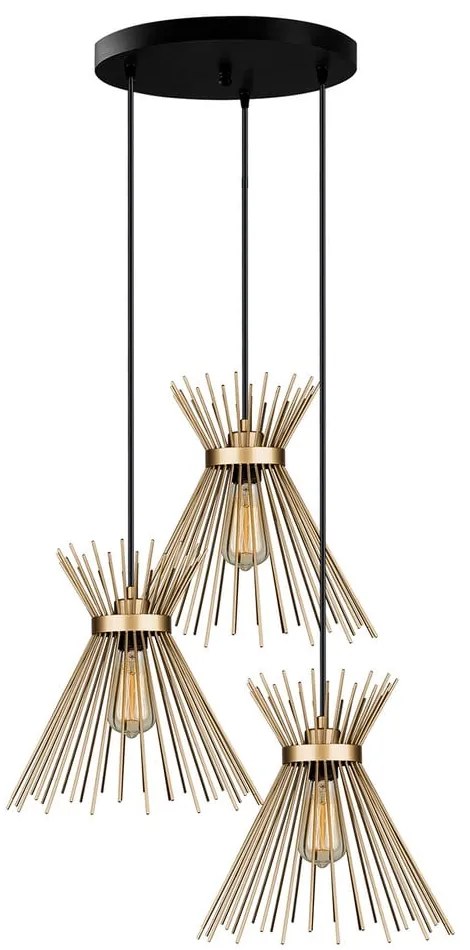 Метална висяща лампа в златист цвят ø 34 cm Izmir - Squid Lighting