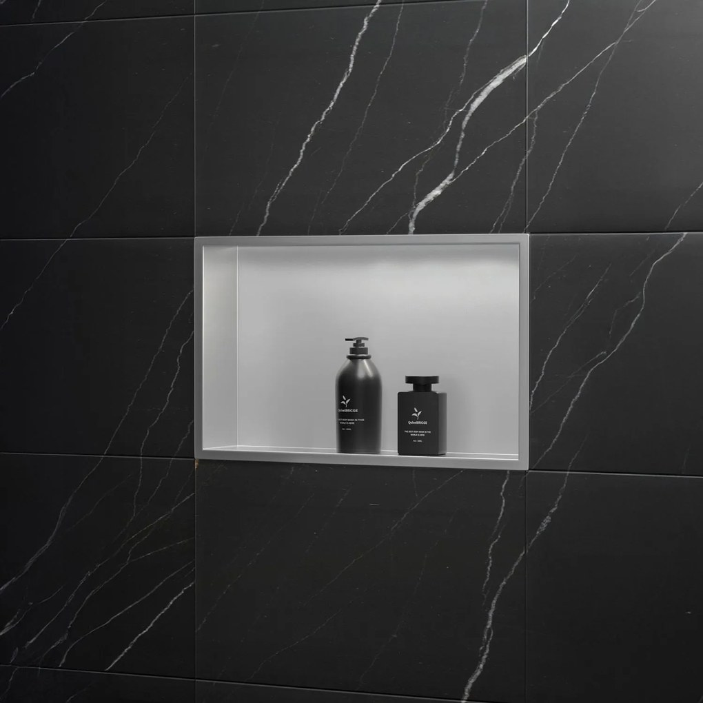 Вграден рафт за баня  30x45 steel brush