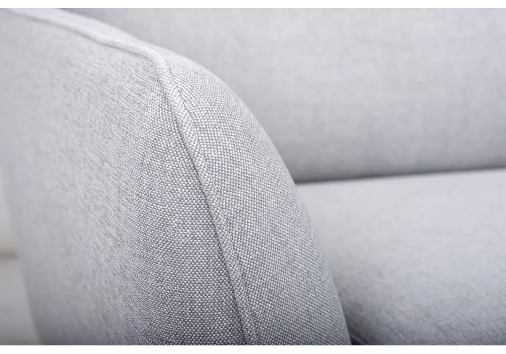 Светлосив ъглов диван (десен ъгъл) Paris - Scandic