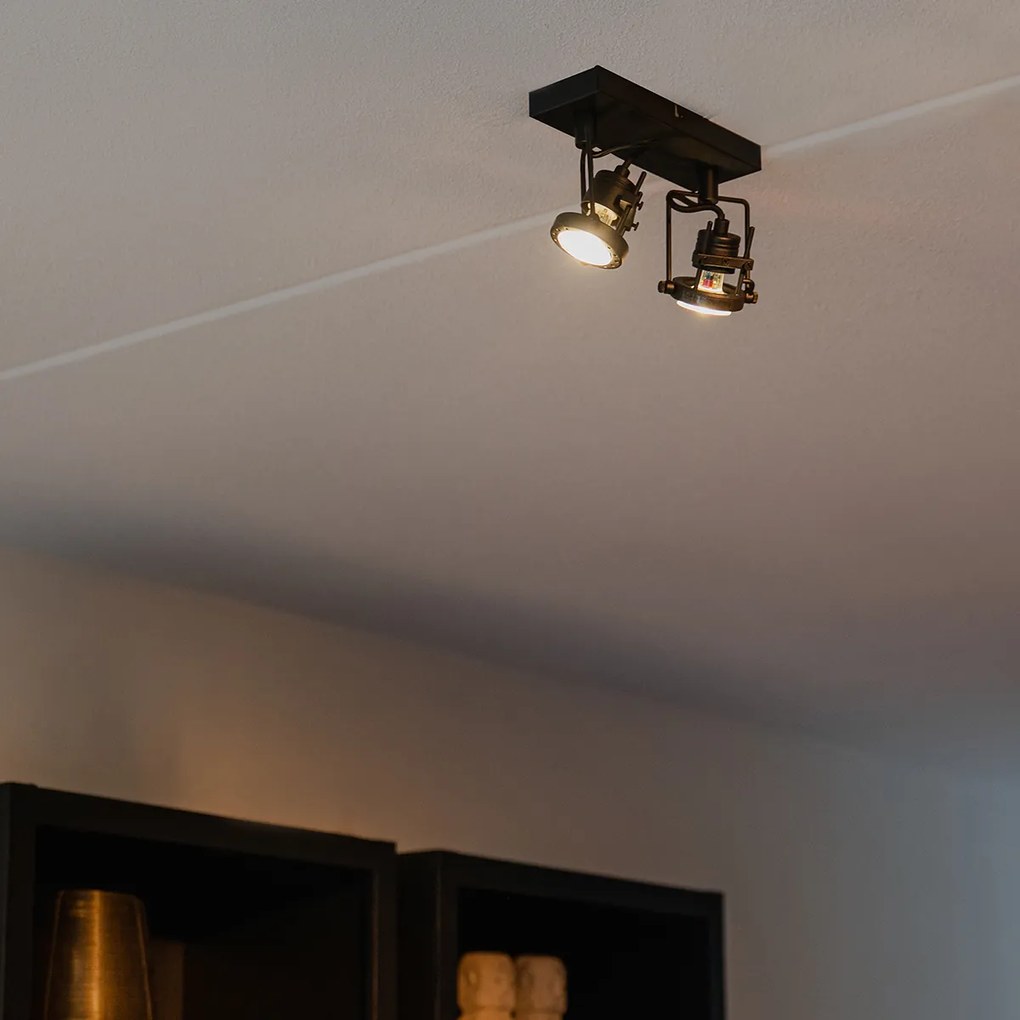 Индустриален прожектор черен 2-светлина - Suplux