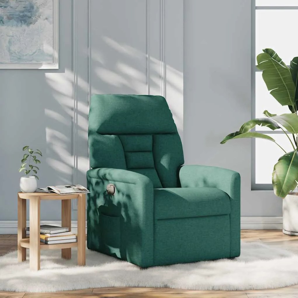 4015548 vidaXL Наклоняем стол, тъмнозелен, текстил