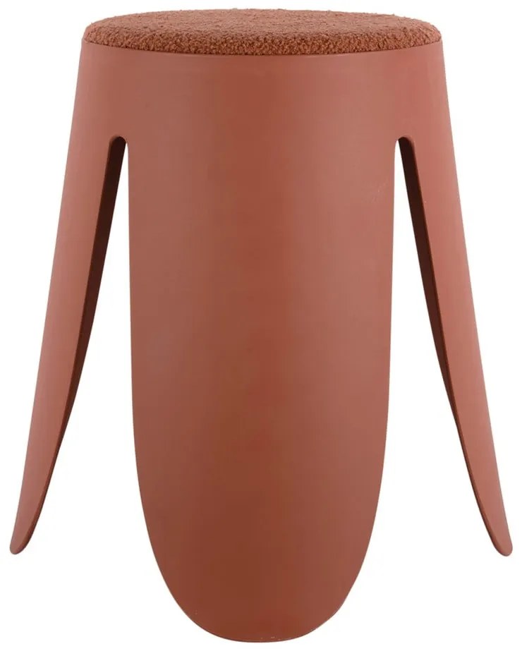 Светлочервена пластмасова табуретка Savor - Leitmotiv