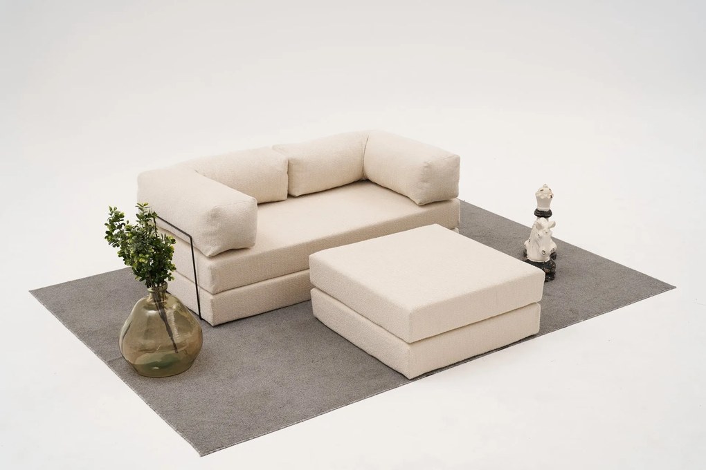 Ъглов диван Comfort Mini, цвят Кремав