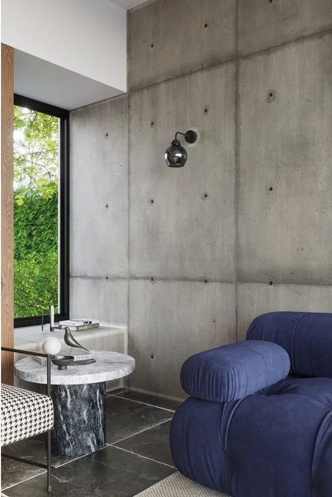 Черна стенна лампа ø 15 cm Grande – Sollux