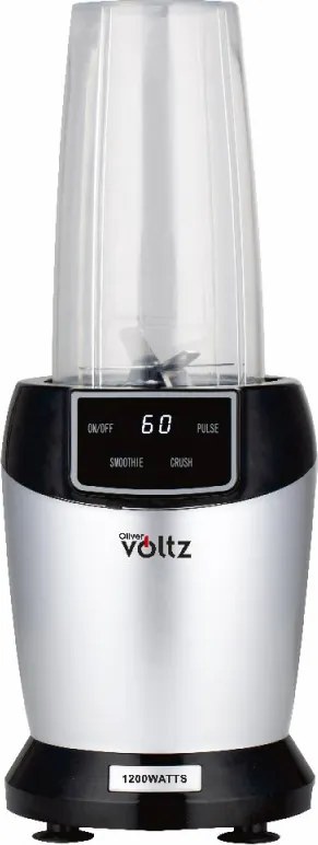 Нутри блендер Oliver Voltz OV51162FS, 1200W, 2 чаши, 1 л/800 мл, Без BPA, LED дисплей, Сребрист
