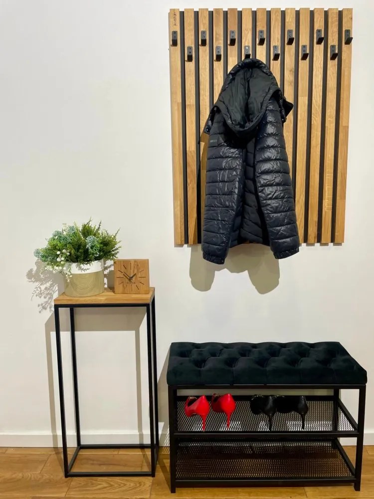 Пейка за обувки Loft с тапицирана седалка 80 см - повече цветове Черен