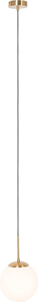 Смарт висяща лампа златна с опалово стъкло, включваща Wifi P45 - Flore