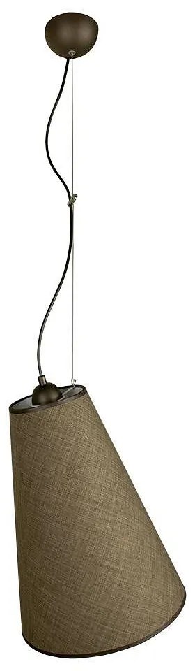 Пендел ПИЗА, патина, абажур Сами Кафяв, 1xE27