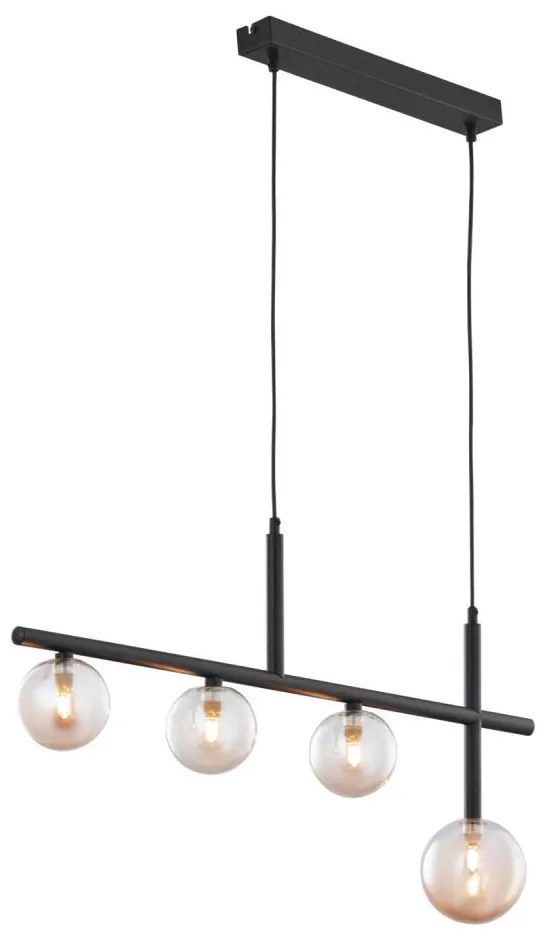 Jupiter 1905 - Кабелен полилей NEPTUN 4xG9/14W/230V черен