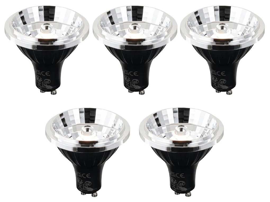 Комплект от 5 GU10 LED крушки с 3-степенно димиране на Келвин 70 мм 6W 500 лм 2200 - 3600K