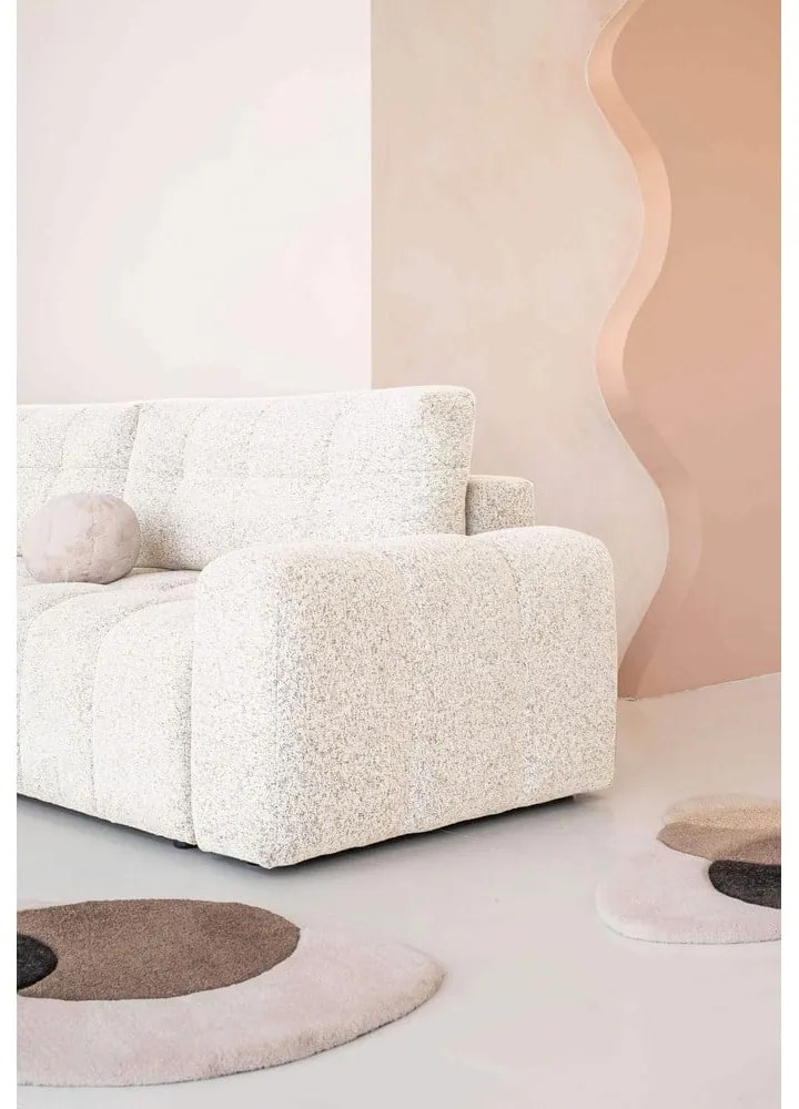 Кремав разтегателен модулен ъглов диван с място за съхранение (ляв ъгъл) Lulu – Miuform