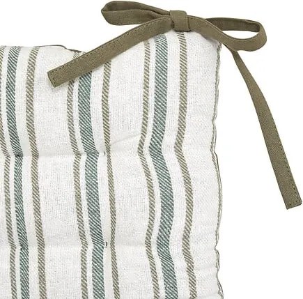 Възглавница за стол atmosphera Groove, Райе, Зелен, 38×38 cm