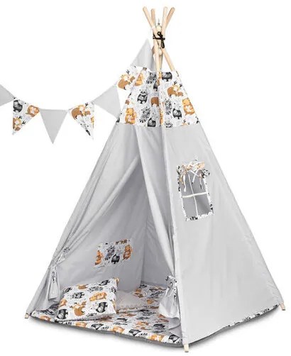 Палатка Tipi Raccоns Grey Caretero Toyz