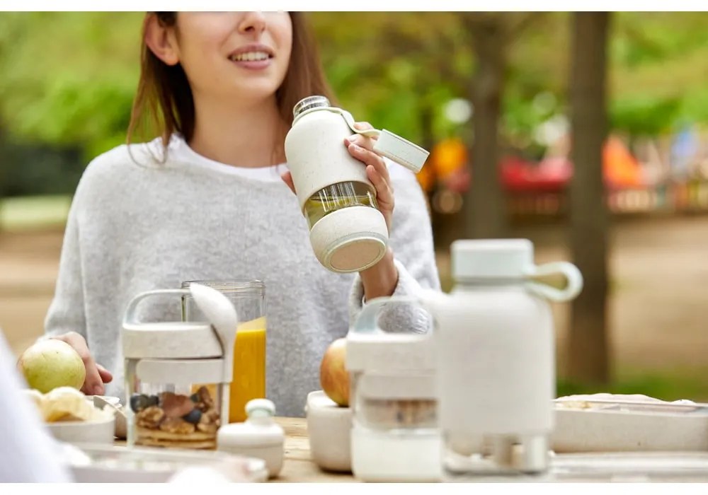 Кремава бутилка за пътуване стъклена бутилка 500 ml To Go Organic – Lékué