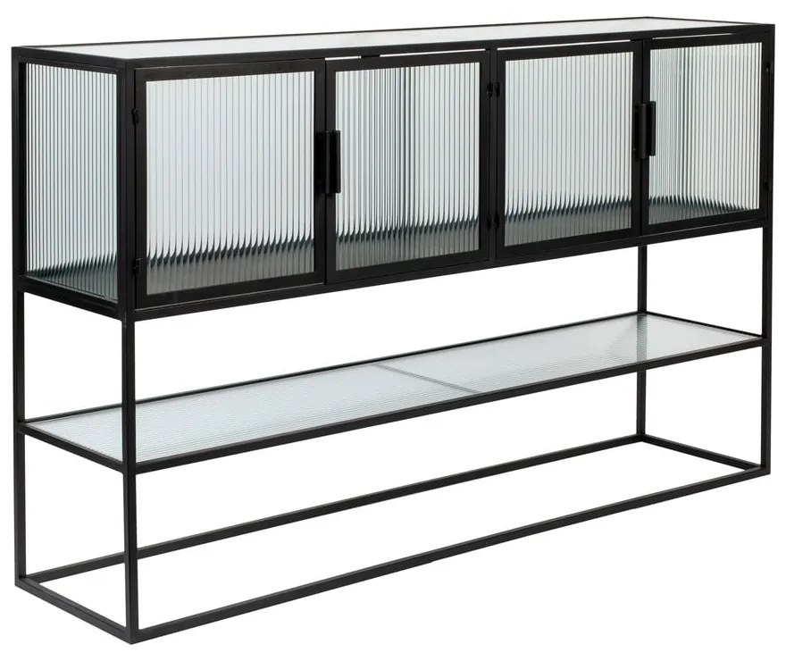 Черен метален шкаф 150x90 cm Boli - Dutchbone