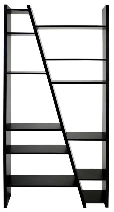 Черна етажерка за книги 97x195 cm Delta - TemaHome