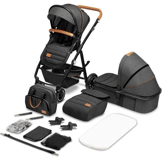 Lionelo - Комбинирана количка 2 в 1 AMBER Графитено сиво