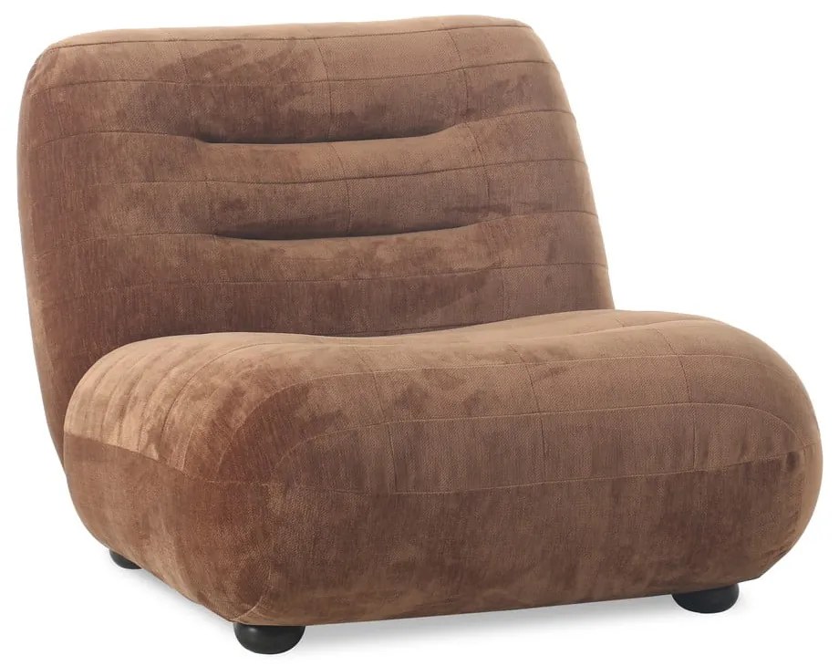 Кафяво кадифено кресло Wyatt – Dutchbone
