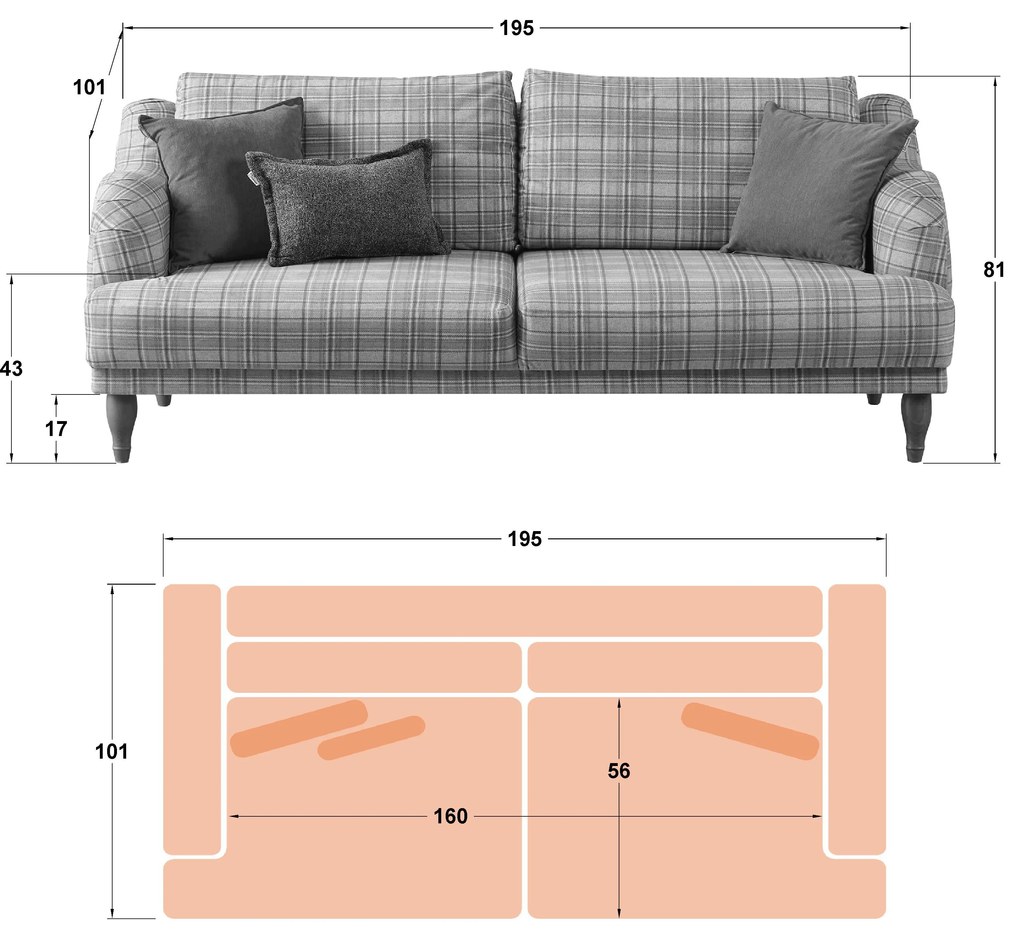 Канапе Марта, двойка