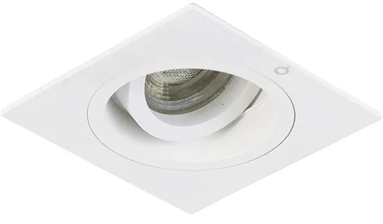 Комплект от 6 вградени спота квадратни бели въртящи се и накланящи се - Chuck